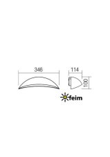 REDO 90236 PALMA exteriérové nástenné svietidlo POWER LED 18W 1053lm 3000K IP54 hnedá