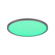 RABALUX SMART LIGHT TUYA 2290 Rasmus stropné svietidlo LED D415mm 22W/2000lm 4000K+RGB strieborná , biela, stmievateľné, diaľkový ovládač ovladač