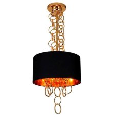 AZzardo AZ2678 DECOline KATE BLACK stropní závěsné svítidlo 4xE14 40W IP20 černá / zlatá