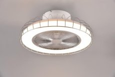 TRIO WIZ R64122106 SANDFJORD stropné svietidlo s ventilátorom SMD LED D520mm 30W/3420lm 2700-6500K chrómová, stmievateľné, diaľkový ovládač