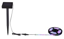 Globo 33696-180RGB solárne svietidlo LED pás 3m 180x0,1W RGB, vrátane batérie 3,2V 400mAh 14500 Li-Ion, IP44, čierna, priehľadná