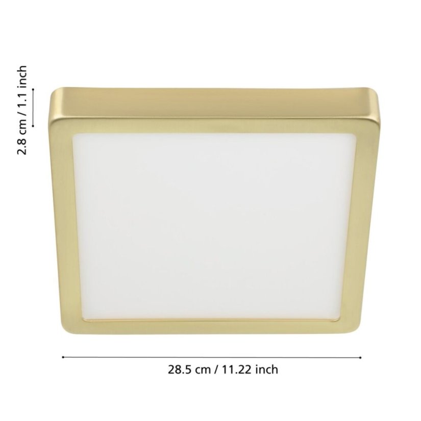 EGLO 900184 FUEVA 5 stropní svítidlo LED 20,5W/2400lm 3000K kartáčovaná mosaz, bílá