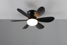 TRIO Reality R67462132 LUND Stropný ventilátor s osvetlením D530mm SMD LED 8W/850lm 2700-6500K čierna, diaľkový ovládač