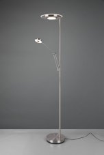 TRIO 424210307 BARRIE stojacia lampa dotyková LED D300mm 32W/4000lm, 6W/600lm 2700-3350-4000K matný nikel, stmievateľné