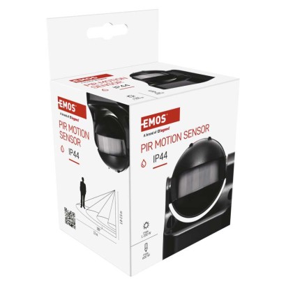 EMOS G1125 pohybové čidlo 1200W PIR senzor, černá, IP44