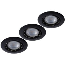 LUCIDE 11001/15/30 FOCUS Zápustné bodové svietidlo GU10 3x5W čierna