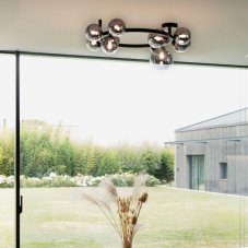 Ideal Lux 309286 PERLAGE stropné svietidlo 10xG9 čierna, dymová