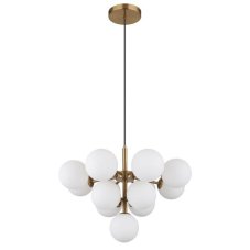 GLOBO 56143-13G GRAPPY závěsné svítidlo D560mm 13xG9 zlatá, bílá