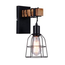 Italux WL-4290-1-L nástenné svietidlo Ponte 1x60W E27 čierna, drevo