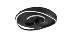 TRIO Reality R67393132 SORTLAND stropné svietidlo s ventilátorom SMD LED D500mm 30W/3500lm 2700-6500K čierna matná, biela, stmievateľné, diaľkový ovládač