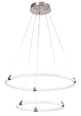 RABALUX 72009 Irelia závesné svietidlo LED D600mm 55W/4700lm 3000+4000+6000K saténový chróm, biela, diaľkový ovládač
