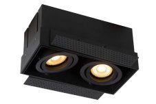 LUCIDE 09925/02/30 TRIMLESS Zápustné bodové svietidlo GU10 2x50W čierna