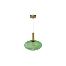 LUCIDE 45386/30/33 MALOTO závesné svietidlo Ø 30cm E27/40W zelená/zlatá