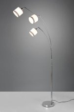 TRIO Reality R41553006 DAVOS stojacia lampa V1850mm 3xE14 chrómová, biela
