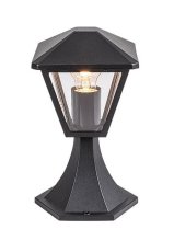 RABALUX 7148 Paravento exteriérové stojanové svítidlo/sloupek V290mm 1xE27 IP44 černá, průhledná