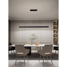 Immax NEO LITE TRIANGOLO 07234L inteligentné závesné svietidlo1250mm 28W, čierna, Tuya