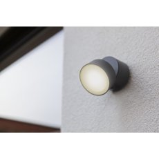 5626101125 LUTEC TRUMPET venkovní nástěnné LED otočné svítidlo 6,7W 600Lm 4000K šedá IP54