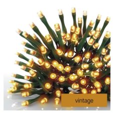 D4AV04 EMOS CLASSIC vianočná reťaz 180 LED 18m zelený drôt, časovač, vintage, IP44