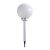 3375-24 GLOBO Exteriérové solárne LED svietidlo, zapichovacia guľa na osvetlenie záhrad a terás s efektom ohňa, 1x 0,06W 2700K IP44 biela