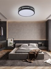 Immax 07152-B30 NEO LITE PERFECTO stropné svietidlo LED D300mm 24W/1500lm 2700-6500K čierna, diaľkové ovládanie