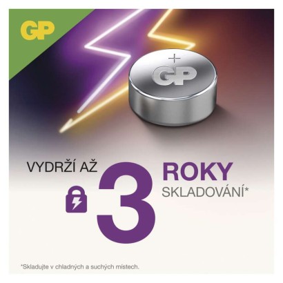 B1376 Baterie GP alkalická knoflíková LR44, výhodné balení 5ks
