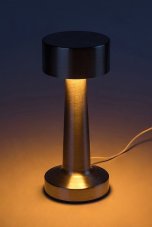RABALUX 74208 Senan stolná lampička V210mm LED 2,7W/40lm 3000+4000+6000K strieborná, biela USB kábel, ON/OFF