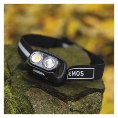 EMOS P3542 LED nabíjecí čelovka 500lm Li-pol USB-C IP44 černá