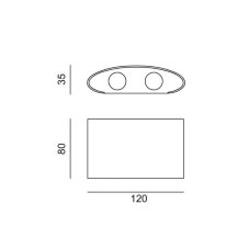 ITALUX OWL-6650-2-WH-3K Ortelo vonkajšie nástenné svietidlo LED 4W/336lm 3000K IP54 biela