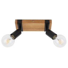 ITALUX SPL-2079-2 Molini stropné bodové svietidlo/spot 2xE27 čierna, drevo