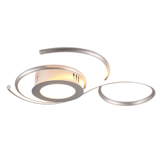TRIO 623410207 JIVE stropné svietidlo LED 36W/4300lm 2700 - 6000K matný nikel, stmievateľné, diaľkový ovládač