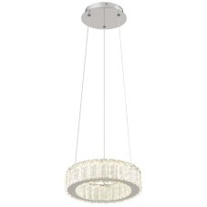 GLOBO 67162-30 MUCKY závesné svietidlo D300mm LED 30W/1920lm 2700-6000K chrómová, priehľadná, diaľkový ovládač