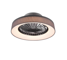 TRIO R62662111 FARSUND stropné svietidlo s ventilátorom LED D470mm 30W/2200lm 3000-6500K šedá, stmievateľné, diaľkový ovládač