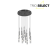 TRIO SELECT 344531120 LUCENT závesné svietidlo D500mm SMD LED 11x3W/280lm 2300+3000+4000K čierna chrómová, priehľadná, switchdimmer