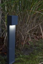 LUTEC 7104001118 GEMINI XF exteriérový záhradný stĺpik LED 9,5W 750lm 4000K IP54 tmavá šedá