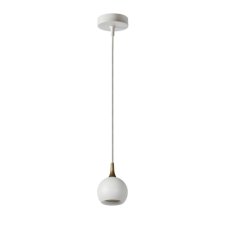 LUCIDE 09434/01/31 FAVORI závesné svietidlo D90mm 1xGU10 biela, mosadz
