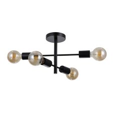 ITALUX PND-4025-4-BL Piansi stropné svietidlo 4xE27 čierna