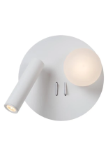 LUCIDE 77286/02/31 MATIZ nástenné svietidlo LED 3,7W/200lm 3000K biela, USB port