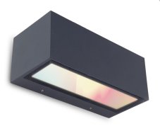 LUTEC CONNECTED 5189120118 GEMINI exteriérové nástenné svietidlo LED 17W 900lm 2700-6500K+RGB IP54 tmavá šedá