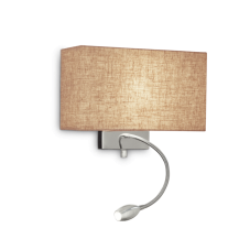 Nástěnné svítidlo Ideal lux 103204 HOTEL KRONPLATZ AP2 CANVAS 2xE27 / LED 1W / 45lm 3000K