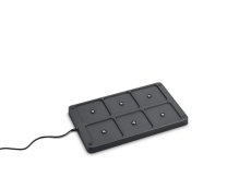 TRIO Reality R54096632 FERNANDEZ venkovní stolní lampa SMD LED V400mm 1,5W/130lm 2700+4000+6000K IP54 černá matná, nabíjecí baterie, USB-C port, nabíjecí stanice, 6-set + základňa