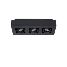 Lucide 09119/16/30 XIRAX stropní bodové stmívatelné svítidlo 3xGU10 / 5W LED černá