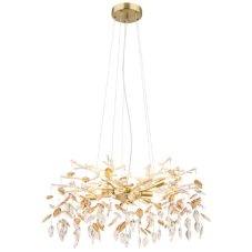 GLOBO 64132-8 DANNA závesné svietidlo/luster D610mm 8xG9 zlatá, jantárová, priehľadná