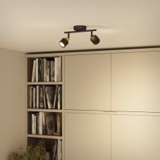 Philips 8720169300095 Niall stropné bodové svietidlo/spot 2xGU10 čierna, mosadzná, ClickFix