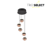 TRIO SELECT 344430532 ORBIT závesné svietidlo D300mm SMD LED 5x8W/960lm 2300+3000+4000K čierna matná, kávová, switchdimmer