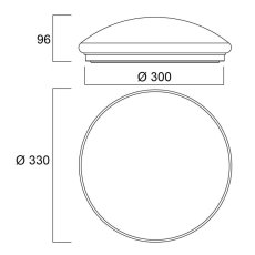 Sylvania 0043427 stropné svietidlo START ECO SURFACE IP44 1550LM 3000K/4000K DUALTONE