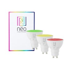 Immax 07724C NEO žiarovka LED GU10, 6W/350lm 2700-6500K RGB, biela, 3-set
