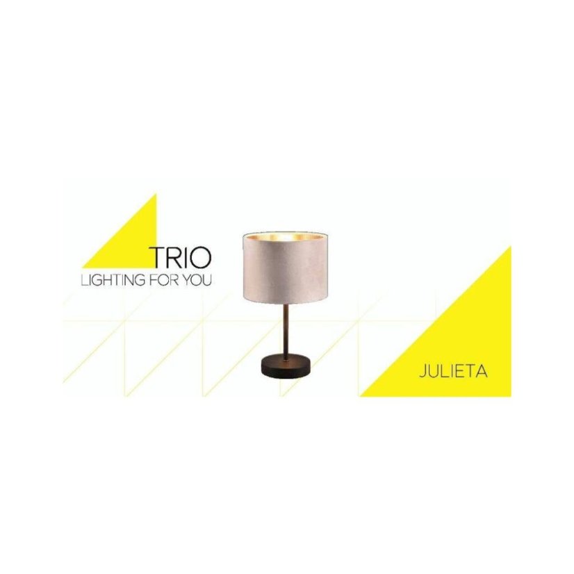 TRIO 519000144 JULIETA stolná lampička 1xE27 V330mm čierna, béžová