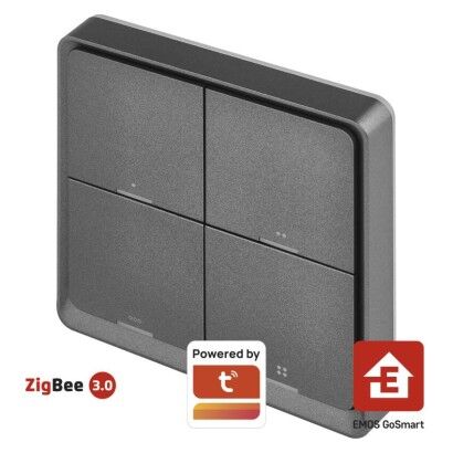 EMOS H5016 GoSmart Přenosný 4-tlačítkový ovladač scén černá