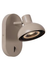 LUCIDE 30997/11/38 SENSAS nástěnné bodové svítidlo/spot s vypínačem 1xGU10 (ES111) krémová