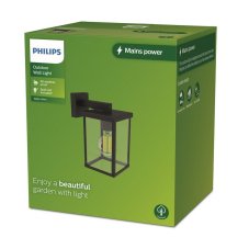 Philips 8720169266377 Outdoor Bellini vonkajšie nástenné svietidlo 1xE27 IP44 antracit